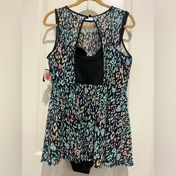 Multicolor Leopard Print One Piece Bathing Suit - TORRID. Brand new with tags! - Picture 3 of 5